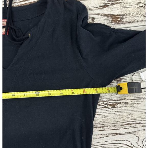 Johnny Was Womens Medium Navy Blue Embroidered T-shirt Tunic Dress Boho - Picture 8 of 10